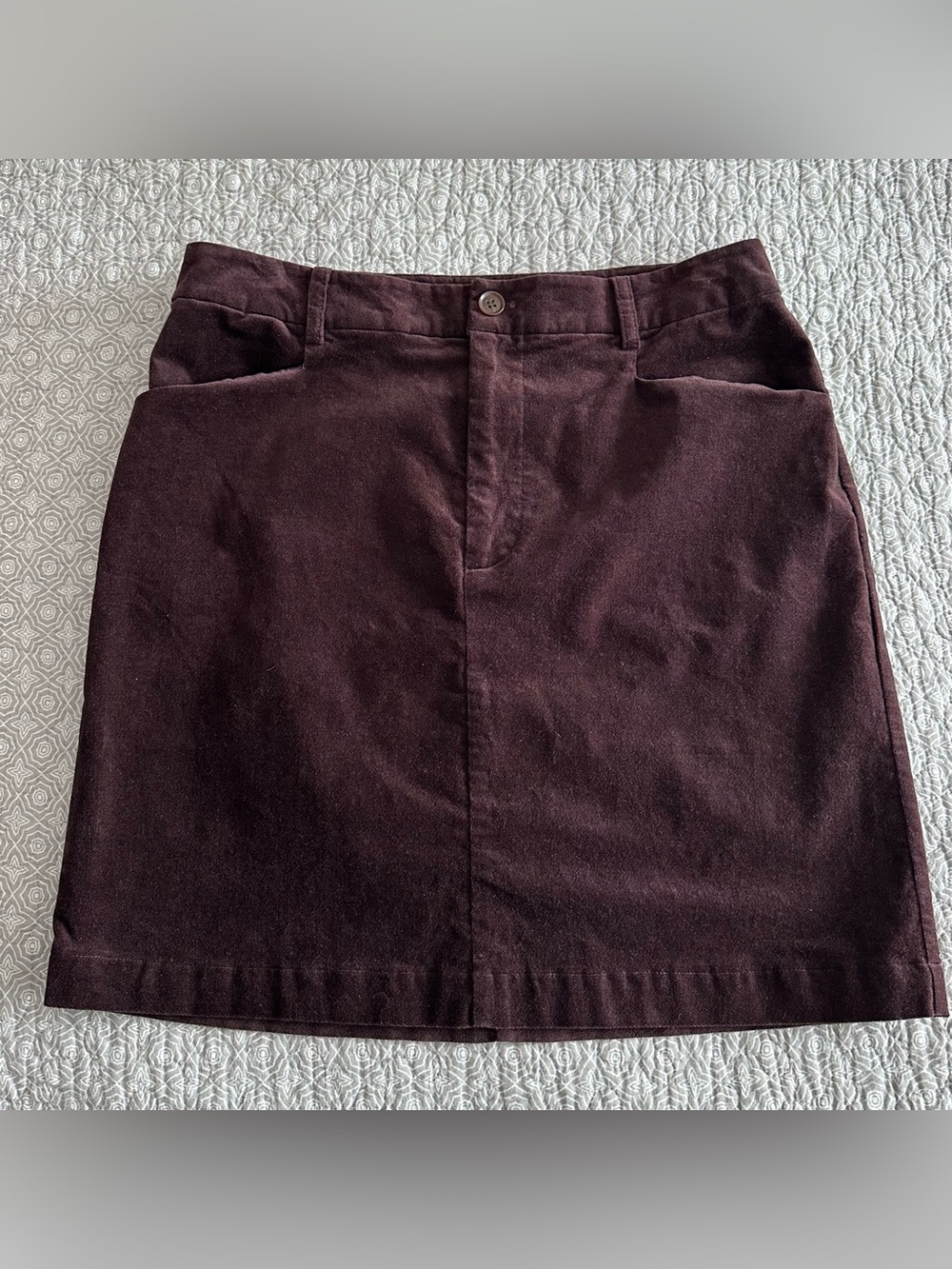 NEW! Nice Things Paloma S. Falda Pana Lisa Velvet Mini Skirt Burgundy Size 10